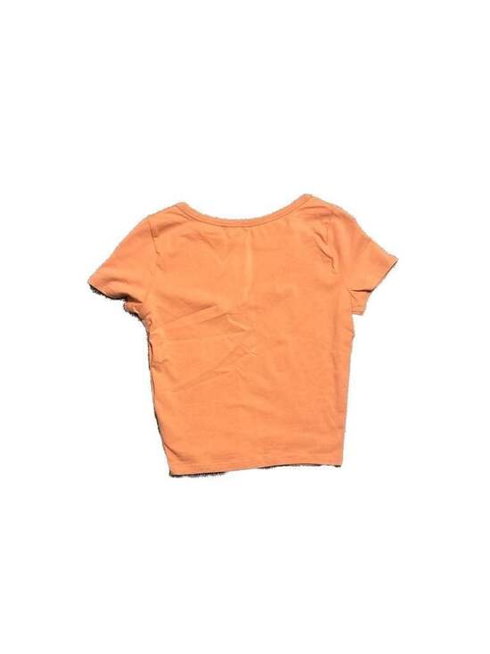 Hollister Must-Have Collection Button-Through Baby Tee in Peach - Picture 3 of 3